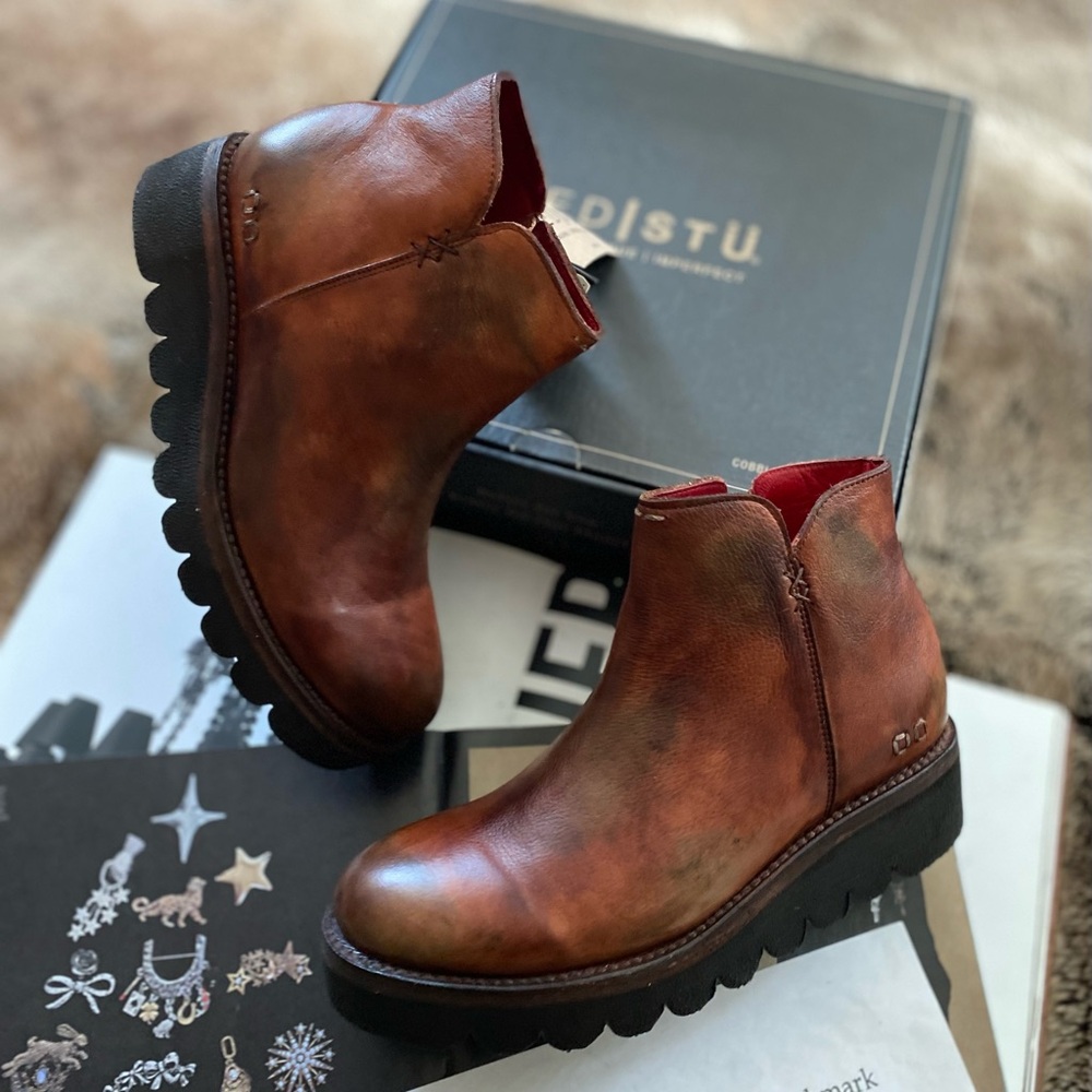 Bed Stu Leather Lydyi Wedge Bootie